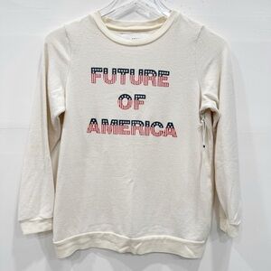 Sol Angeles Future Of America Long Sleeve Top Cream Size 12